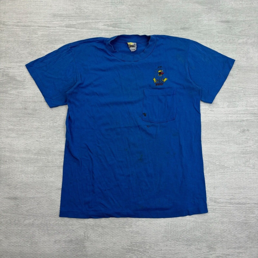 Vintage 80s Ive Got An‎ Attitude Shirt Adult Medium Blue Comic Cartoon Art Funny